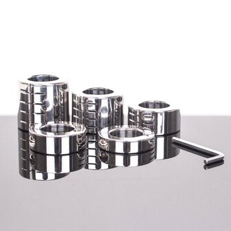 Kiotos - Ballstretcher RVS Met Groeven Scharnierend 14 mm Hoog &Oslash; 35 mm