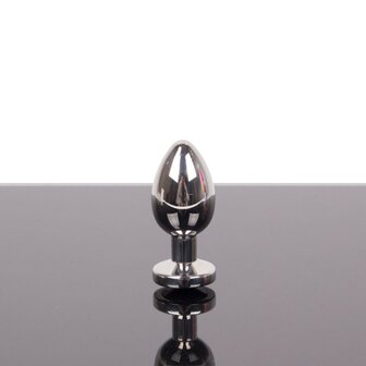 Kiotos - Buttplug RVS Met Zwart Kristal - Maat M
