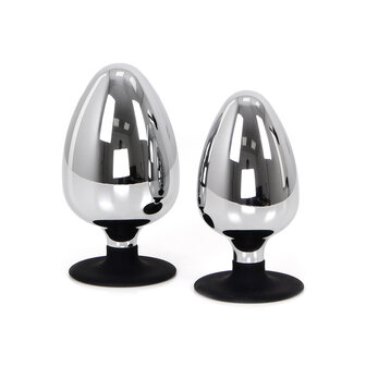 Kiotos - Buttplug RVS Met Siliconen Voetje BIG-S - Diameter 60 mm