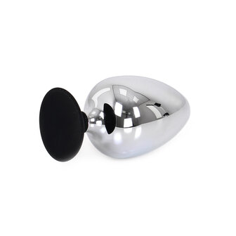 Kiotos - Buttplug RVS Met Siliconen Voetje BIG-S - Diameter 70 mm