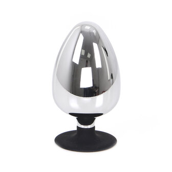 Kiotos - Buttplug RVS Met Siliconen Voetje BIG-S - Diameter 70 mm