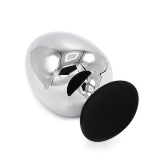 Kiotos - Buttplug RVS met Siliconen Voetje BIG-S - 80 mm