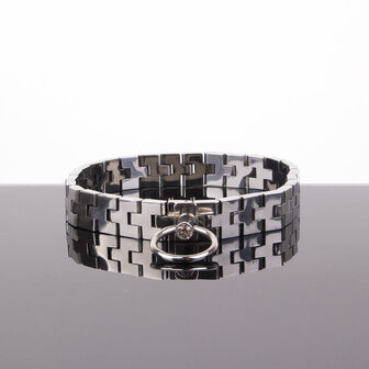 Kiotos - Watch band Collar met Schakels - O-ring met Swarovski Kristal En Slot