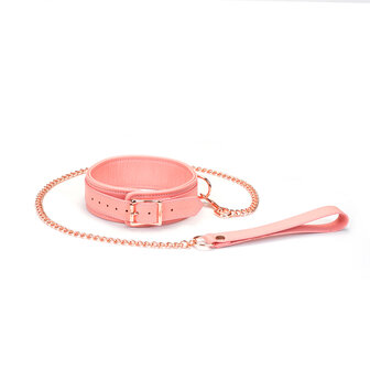 Liebe Seele - Pink Dream Leren Collar met Leiband - roze