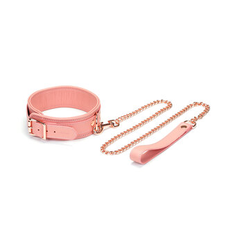 Liebe Seele - Pink Dream Leren Collar met Leiband - roze