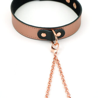 Rose Gold Memory Exclusieve smalle collar met tepelklemmen - ros&eacute; goud