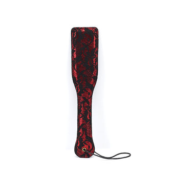 Liebe Seele - Victorian Garden Paddle - Exclusieve Spanking Plak - Vegan - Rood/Zwart