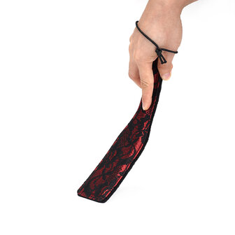 Liebe Seele - Victorian Garden Paddle - Exclusieve Spanking Plak - Vegan - Rood/Zwart