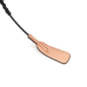 Liebe Seele - Rose Gold Memory kort en buigzaam paardrijzweepje met stevige dubbele tip - ros&eacute; goud