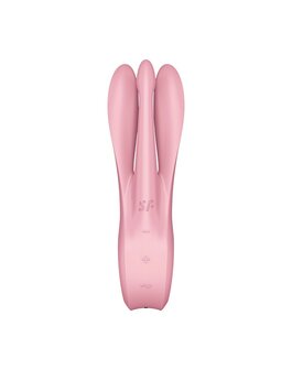 Satisfyer - THREESOME 1 Multi Vibrator met 3 voelsprieten - lichtroze