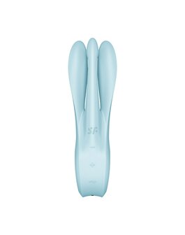 Satisfyer - THREESOME 1 Multi Vibrator met 3 voelsprieten - lichtblauw