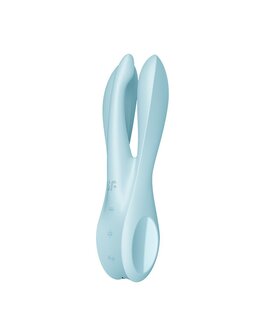 Satisfyer - THREESOME 1 Multi Vibrator met 3 voelsprieten - lichtblauw