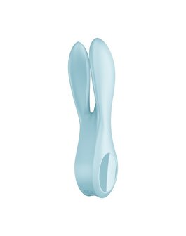 Satisfyer - THREESOME 1 Multi Vibrator met 3 voelsprieten - lichtblauw