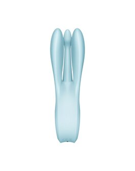 Satisfyer - THREESOME 1 Multi Vibrator met 3 voelsprieten - lichtblauw