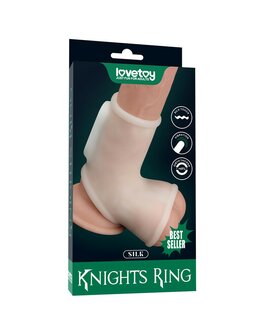 Lovetoy Vibrerende Rekbare Penis Sleeve SILK KNIGHTS - wit