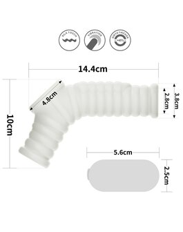 Lovetoy Vibrerende Rekbare Penis Sleeve WAVE KNIGHTS - wit