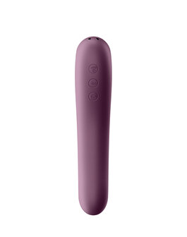 Satisfyer - Dual Kiss - Luchtdruk en G-Spot Vibrator - 2-in-1 - Paars