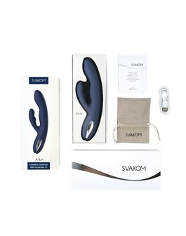 Svakom Rabbit Vibrator met vibrerende tip AYLIN - blauw