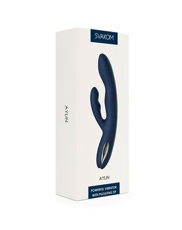 Svakom - Rabbit Vibrator met vibrerende tip AYLIN - blauw