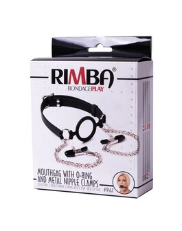 Rimba - Ring Gag Met Tepelklemmen