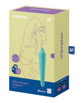 Satisfyer - Ultra Power Bullet 8 Bullet Vibrator met APP Control - turquoise