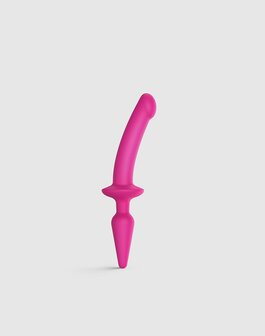 Strap-On-Me Semi-Realistische Switch Plug-In 2-in-1 Dildo &amp; Buttplug - roze - maat S