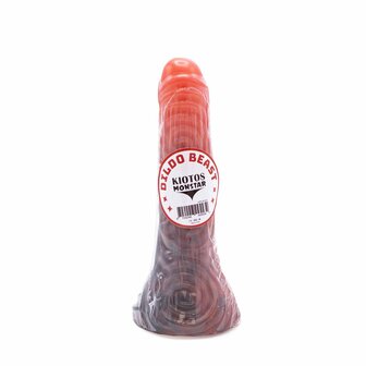 Kiotos Monstar - Dildo Beast 41 - 21 x 4.3 cm - Rood/Roze/Groen