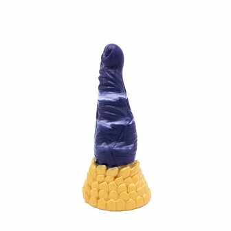 Kiotos Monstar Dildo Beast 38 - 21.5 x 5.7 cm - blauw/goud/wit