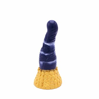 Kiotos Monstar - Dildo Beast 38 - 21.5 x 5.7 cm - Blauw/Goud/Wit