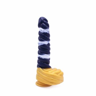 Kiotos Monstar Dildo Beast 37 - 23.5 x 4 cm - wit/goud/blauw