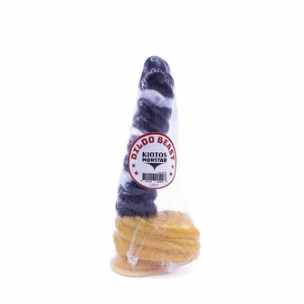 Kiotos Monstar Dildo Beast 37 - 23.5 x 4 cm - wit/goud/blauw