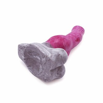 Kiotos Monstar Anaal Dildo Beast 42 - 25.5 x 4.8 cm - wit/rood/grijs