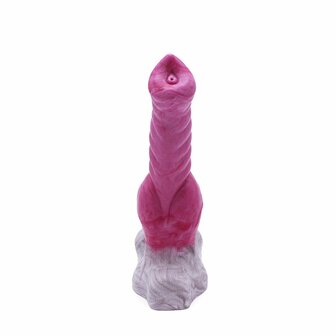 Kiotos Monstar Anaal Dildo Beast 42 - 25.5 x 4.8 cm - wit/rood/grijs