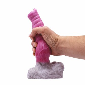 Kiotos Monstar Anaal Dildo Beast 42 - 25.5 x 4.8 cm - wit/rood/grijs