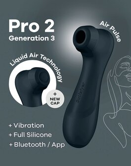 Satisfyer - Pro 2 Generation 3 Luchtdruk Vibrator met App Control - Zwart