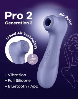 Satisfyer - Pro 2 Generation 3 Luchtdruk Vibrator Met App Control - Lila