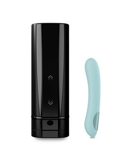 Kiiroo - Koppel Set Met Onyx + Masturbator En G-spot Vibrator Pearl 2+ met App Control - Zwart/Turquoise