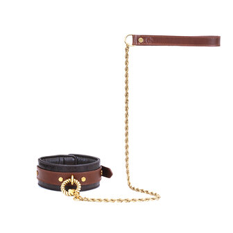 Liebe Seele - The Equestrian Leather Collar And Leash - Leren Halsband Met Ketting