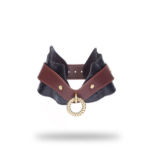 Liebe Seele - The Equestrian Leather Posture Collar And Leash - Leren Halsband Met Ketting