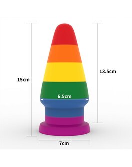 Lovetoy - Rainbow Pride Buttplug 15 cm