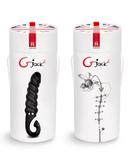 G-Vibe - Gjack2 Geribbelde Bioskin Vibrator - Zwart