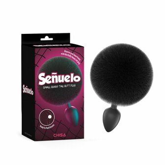 Se&ntilde;uelo - Siliconen Buttplug Met Konijnenstaart - Zwart