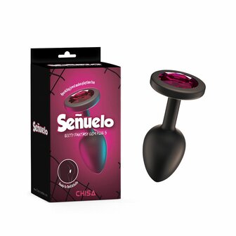 Se&ntilde;uelo - Booty Fantasy - Siliconen Buttplug Met Roze Siersteen - maat S