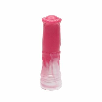 Kiotos Monstar 11 - Penis Sleeve - Penisverlenging - Met Ball Stretcher Opening - Inbreng Lengte 170 mm - Siliconen - Roze Wit