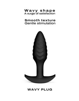 Dorcel - Buttplug - Wavy Butt Plug - Anaal Speeltje - Siliconen - Zwart