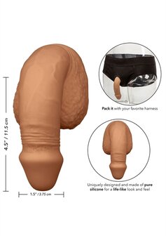 Calexotics - Siliconen Packing Penis - Slappe Penis - FtM Drag - 12,75 cm - caramel/medium huidskleur