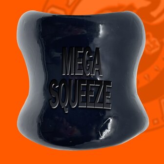 Oxballs - Mega Squeeze - Rekbare Ballstretcher van TPR - Zwart