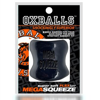 Oxballs - Mega Squeeze - Rekbare Ballstretcher van TPR - Zwart