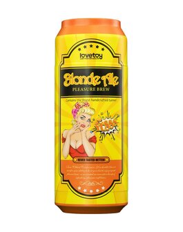 Lovetoy - Masturbator in Bierblikje - Pleasure Brew Blonde Ale Vagina Masturbator - Nude &amp; Geel - TPE