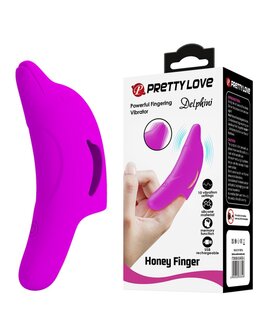 Pretty Love Delphini - Vibrator - Vinger Vibrator - Paars - Siliconen - USB Oplaadbaar - 10 standen